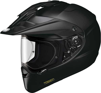 Shoei Hornet ADV Plain BLACK PinLock шлем эндуро, черный глянцевый