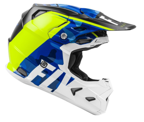 Fly Racing Toxin MIPS Transfer шлем кроссовый, сине-желто-белый Fly Racing Toxin MIPS Transfer шлем кроссовый, сине-желто-белый