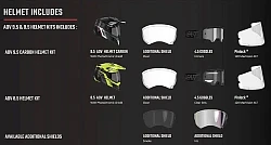 Leatt Kit ADV 8.5 Royal V25 шлем + Velocity 4.5 мотоочки, сине-красный