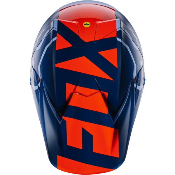 Fox Racing V3 Libra шлем кроссовый, серо-сине-оранжевый