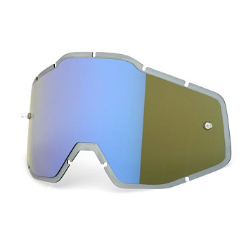 100% Racecraft/Accuri/Strata Anti-Fog Injected Blue Mirror/Smoke линза