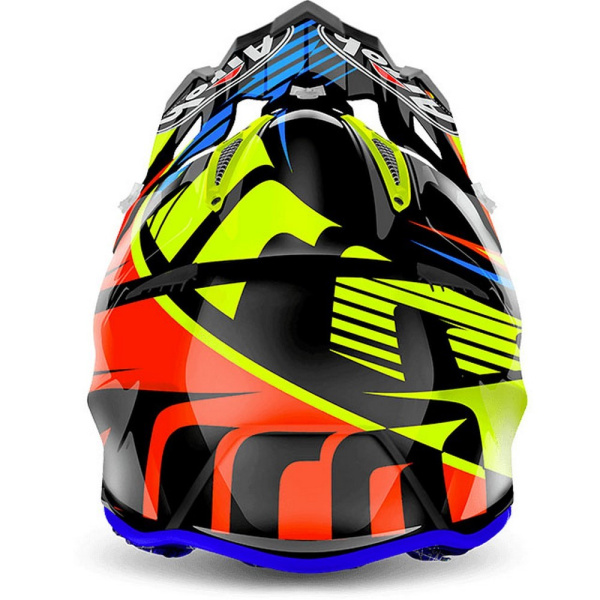 Airoh Aviator 2.2 Double Black шлем внедорожный, красно-сине-желтый