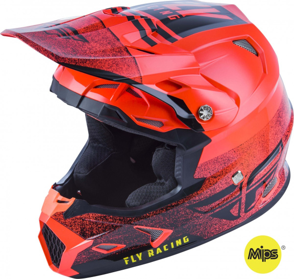 Fly Racing Toxin MIPS Embargo шлем кроссовый, красно-черный Fly Racing Toxin MIPS Embargo шлем кроссовый, красно-черный