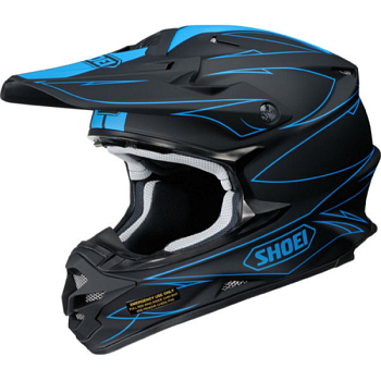 Shoei VFX-W HECTIC TC-2 шлем кроссовый, черно-синий матовый