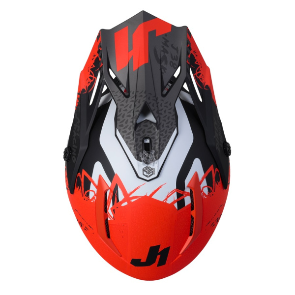 Just1 J38 Mask шлем кроссовый, оранжево-серо-черный