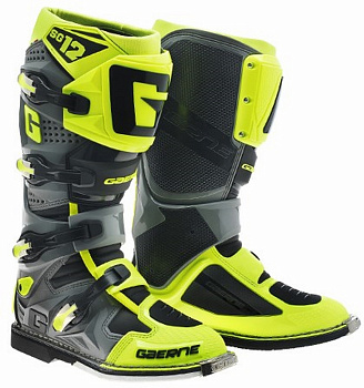 Gaerne SG12 мотоботы кроссовые, черно-салатово-желтый