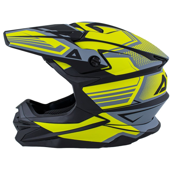 Ataki JK801A Legacy шлем кроссовый, желто-серый матовый