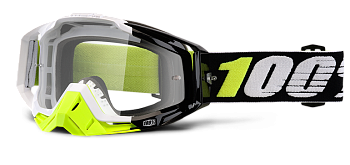 100% Racecraft Emara Clear Lens мотоочки, черно-желтый