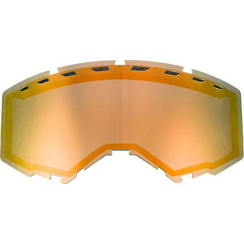 Fly Racing Focus/Zone Dual Lens With Vents Orange Mirror/Smoke линза