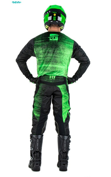 Fly Racing Kinetic Noiz комплект, черно-зеленый Fly Racing Kinetic Noiz комплект, черно-зеленый