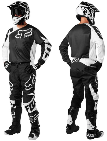Fox Racing 180 Race Youth 2018 джерси подростковая, черно-белый