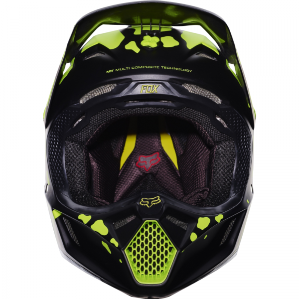 Fox Racing V3 Grav шлем кроссовый, черно-желтый Fox Racing V3 Grav шлем кроссовый, черно-желтый