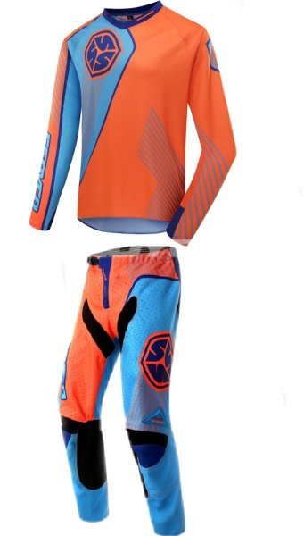 Scoyco Р048/T205 комплект кросс, сине-оранжевый