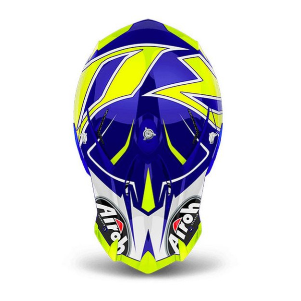 Airoh Terminator Open Vision шлем внедорожный, сине-желто-белый