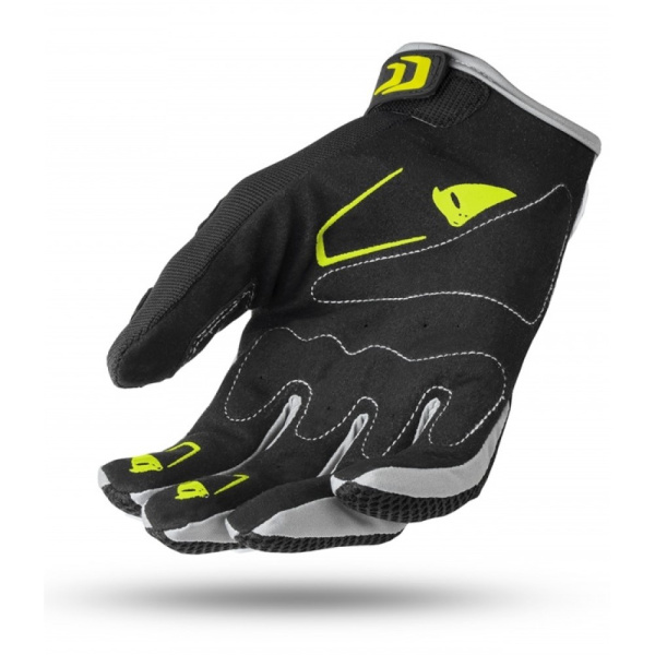 UFO Iridium Black/Neon Yellow мотоперчатки