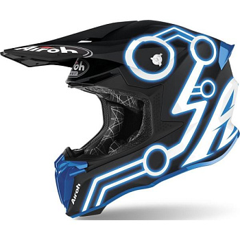 Airoh Twist 2.0 Neon Blue Matt шлем внедорожный