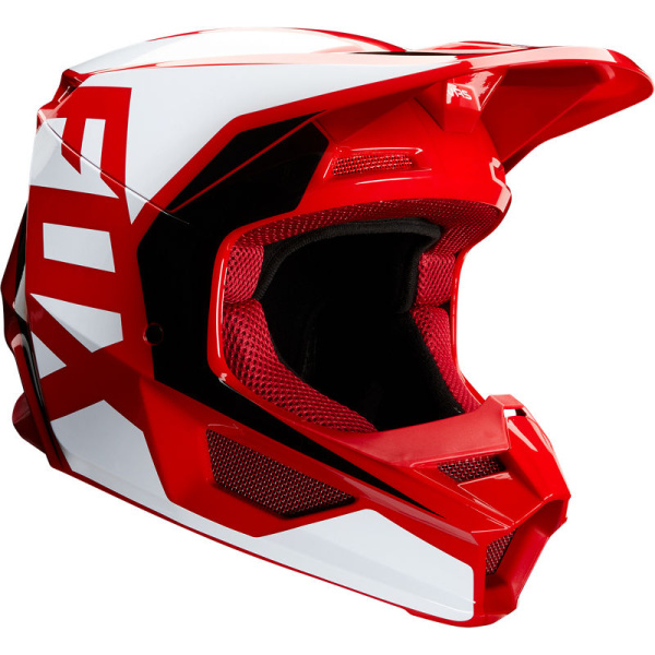 Fox Racing V1 Prix 2020 Flame Red шлем кроссовый