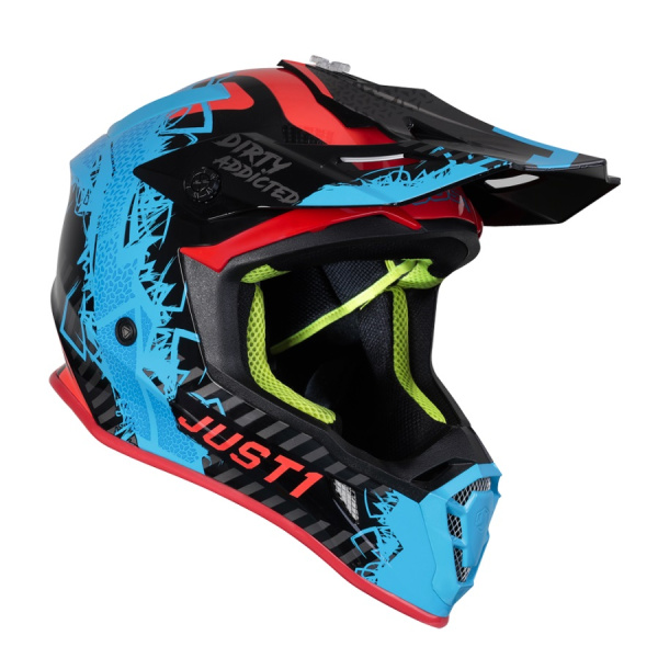 Just1 J38 Mask шлем кроссовый, сине-красно-черный