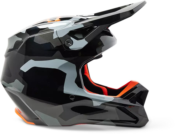 Fox Racing V1 Bnkr Grey Camo шлем кроссовый Fox Racing V1 Bnkr Grey Camo шлем кроссовый