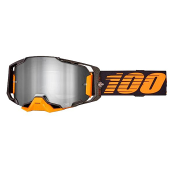 100% Armega Hiper Acosta / Mirror Silver Lens мотоочки, серебристая зеркальная линза