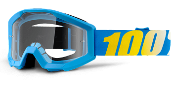 100% Strata JR Cyan Blue Clear Lens мотоочки детские