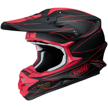 Shoei VFX-W HECTIC TC-1 шлем кроссовый, черно-красный матовый