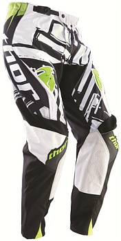 Thor Phase Slab мотоштаны, бело-салатовый