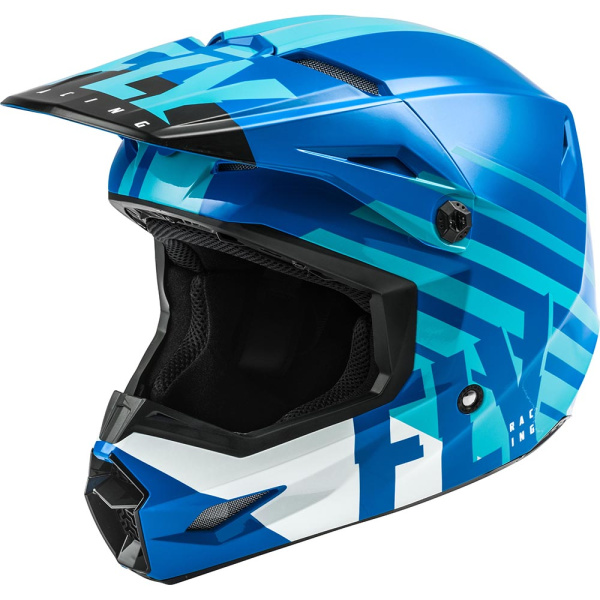 Fly Racing Kinetic Thrive шлем кроссовый, сине-белый Fly Racing Kinetic Thrive шлем кроссовый, сине-белый