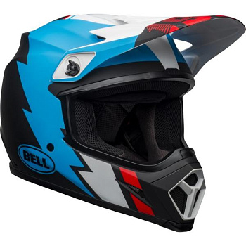 Bell Mx-9 Mips Strike Matte Black/Blue/White шлем кроссовый