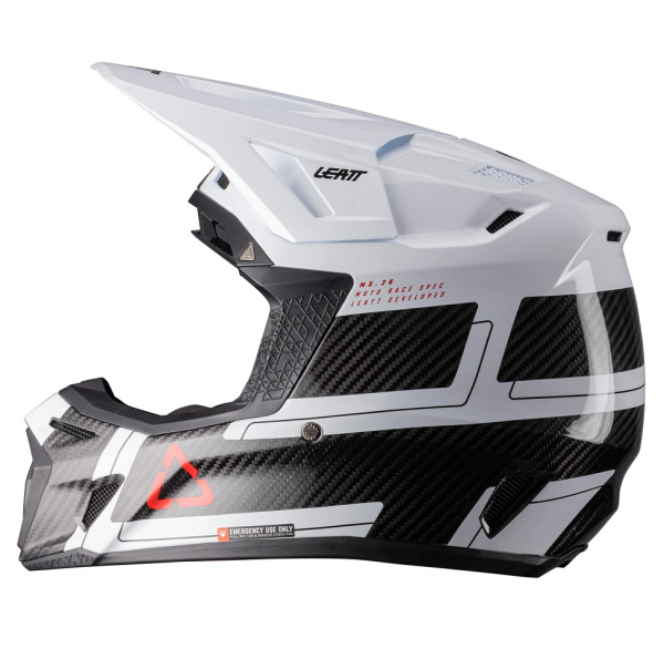 Leatt Kit Moto 9.5 Carbon V26 Black/White шлем кроссовый + Velocity 6.5 мотоочки