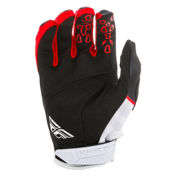 Fly Racing Kinetic K120 2020 мотоперчатки, черно-бело-красный Fly Racing Kinetic K120 2020 мотоперчатки, черно-бело-красный
