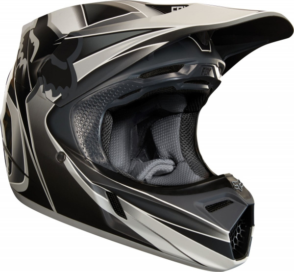 Fox Racing V3 Kustm 2018 шлем кроссовый, серый