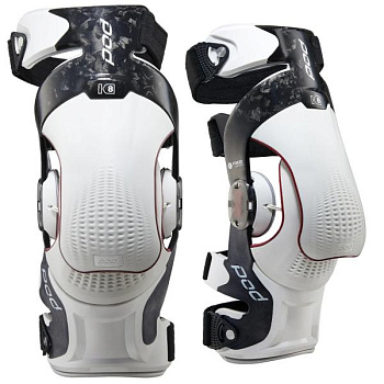 POD MX K8 3.0 Knee Brace Carbon/White наколенники