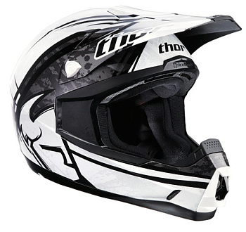 Thor Quadrant Splatter шлем кросс, черно-белый