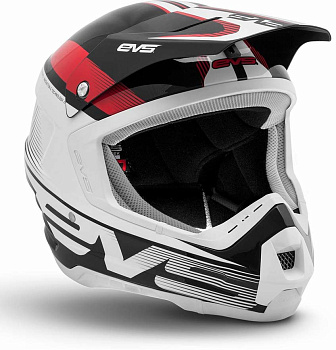 EVS T5 Vapor шлем кроссовый, черно-бело-красный