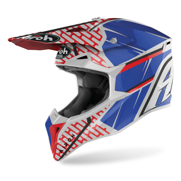 Airoh Wraap Idol Red Blue Gloss шлем внедорожный Airoh Wraap Idol Red Blue Gloss шлем внедорожный