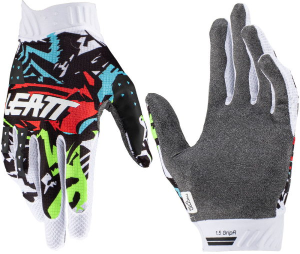 Leatt Moto 1.5 GripR 2023 Zebra мотоперчатки