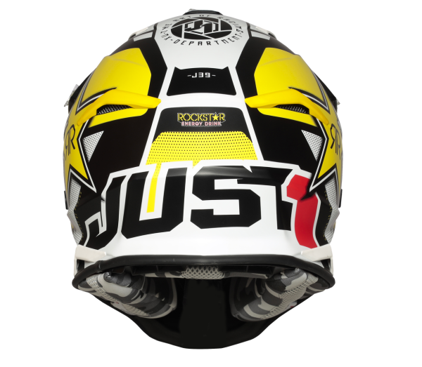 Just1 J39 Rockstar шлем кроссовый, черно-бело-желтый Just1 J39 Rockstar шлем кроссовый, черно-бело-желтый