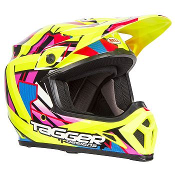 Bell MX-9 Mips Tagger Double Trouble Hi-Viz / Yellow шлем кроссовый