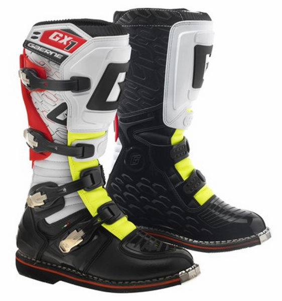 Gaerne GX1 Goodyear 2021 мотоботы, черно-бело-желтый