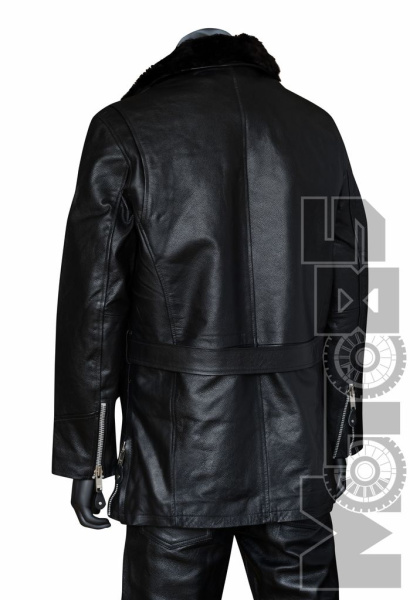 First M401 ZO Куртка кожаная удлиненная на молнии с меховой подкладкой и воротником First M401 ZO Куртка кожаная удлиненная на молнии с меховой подкладкой и воротником