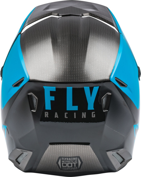 Fly Racing Kinetic Straight Edge шлем кроссовый, сине-серо-черный
