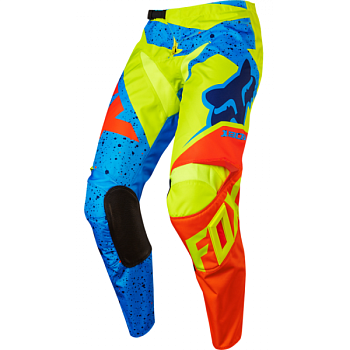 Fox Racing 180 Nirv мотоштаны, желто-синий Fox Racing 180 Nirv мотоштаны, желто-синий
