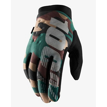 100% Brisker мотоперчатки детские, хаки