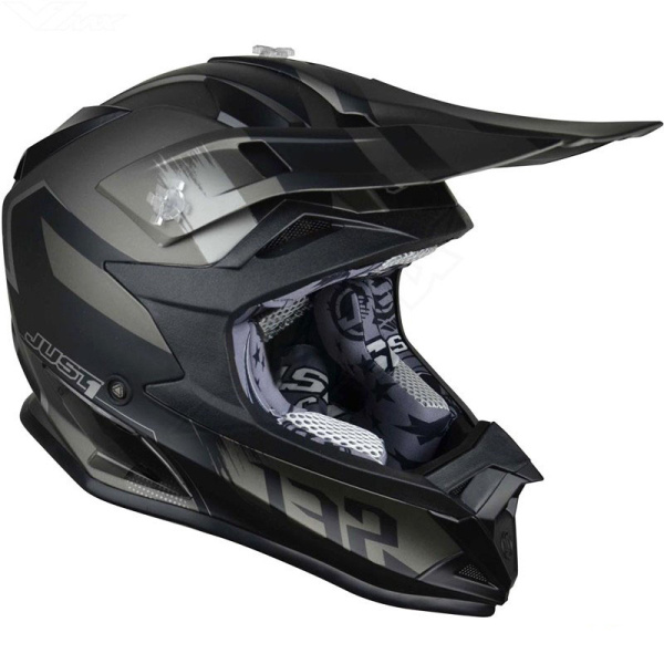 Just1 J32 PRO Kick шлем кроссовый, черный матовый