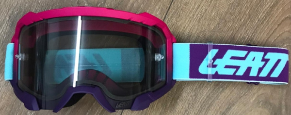 Leatt Velocity 4.5 Neon Pink / Clear мотоочки, двойная линза