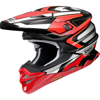 Shoei VFX-WR Brayton шлем кроссовый, красно-серо-черный
