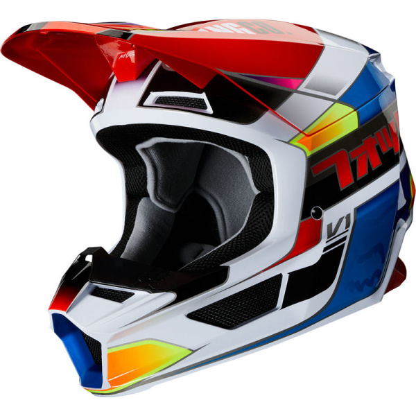Fox Racing V1 Yorr 2020 шлем кроссовый, сине-красный