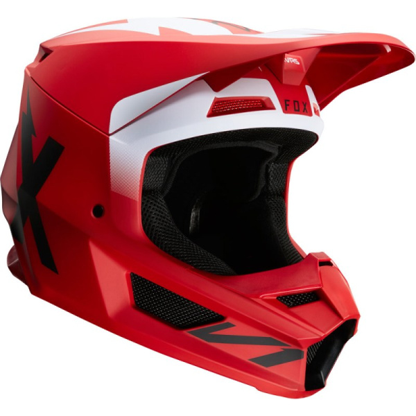 Fox Racing V1 Werd 2020 Flame Red шлем кроссовый