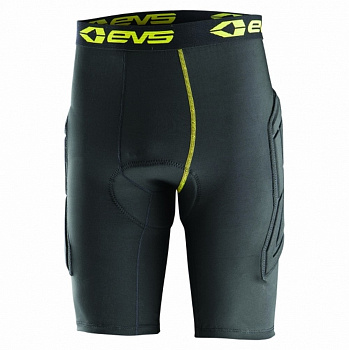 EVS Tug Padded 2018 мотошорты подростковые с защитой, черно-желтый
